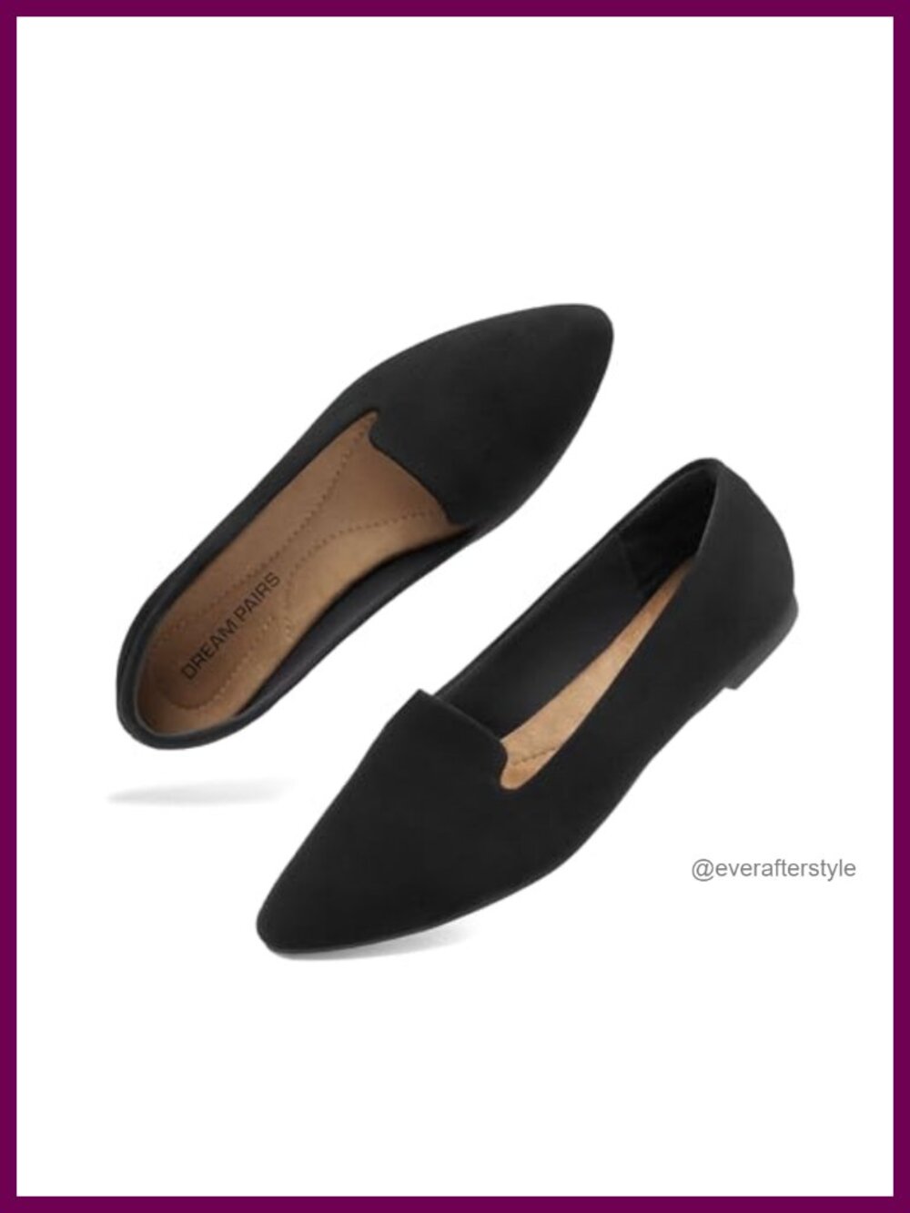 Women's Pointed Toe Business Dressy Flats Slip-On Office Shoes